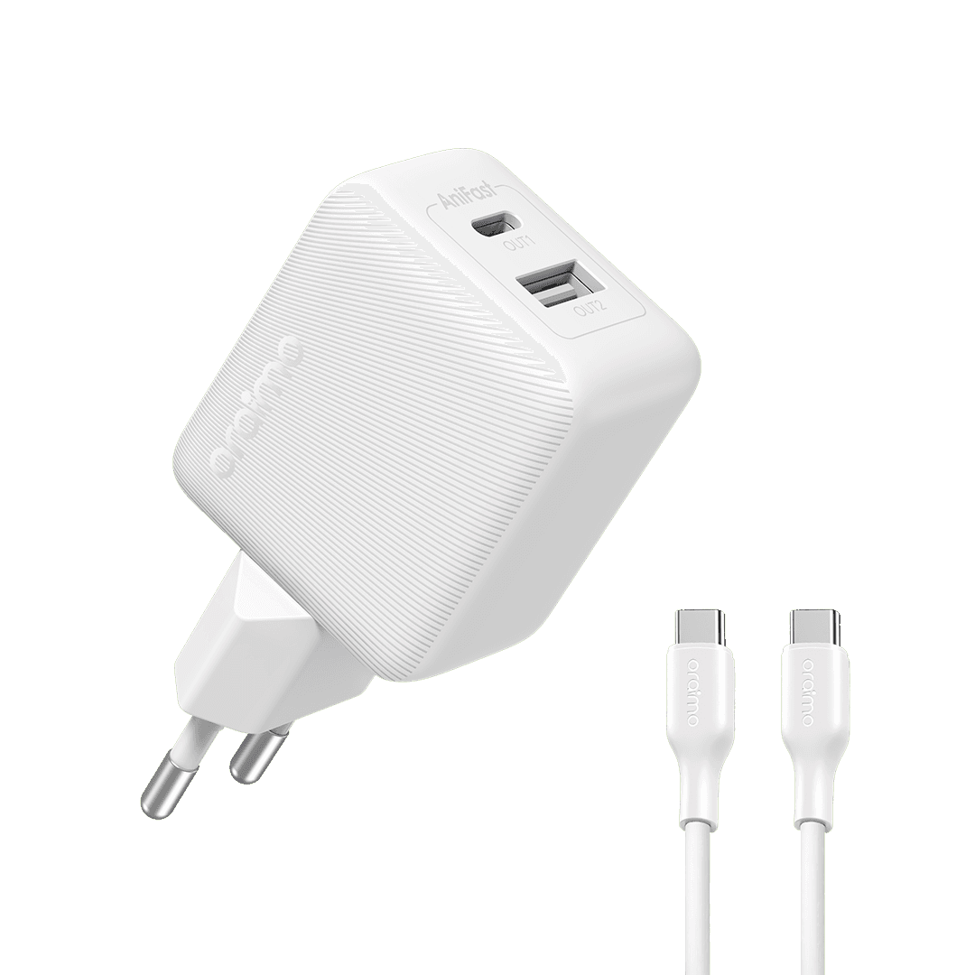 Oraimo PowerCube 201 EU Type Plug 20W Charger Kit chez oraimo