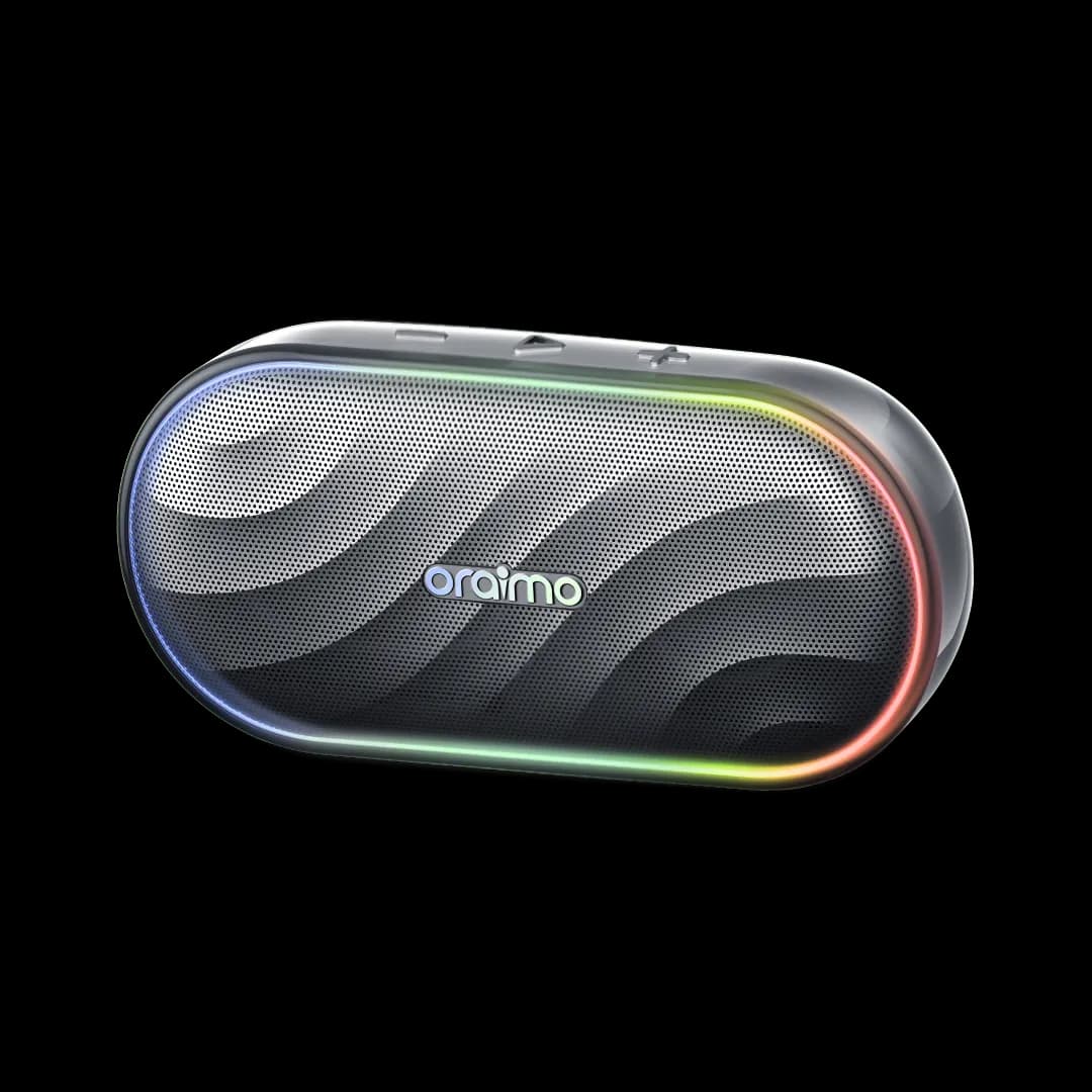 Oraimo SpaceBox Haut-parleur avec FM, lumières personnalisables, égaliseur chez oraimo