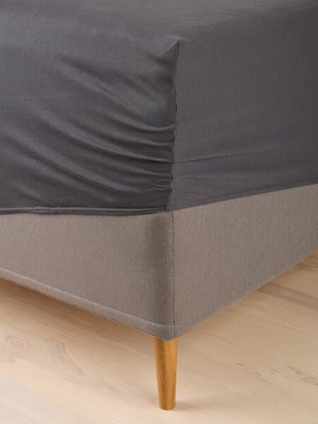 JYSK Drap-housse Jersey VILMA 90x200x35 gris anthracite