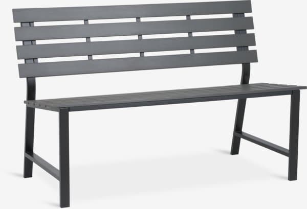 JYSK Banc de jardin KLINT l125xP58 gris
