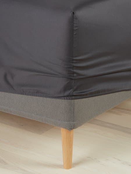 JYSK Drap-housse Satin TINE 90x200x35 gris