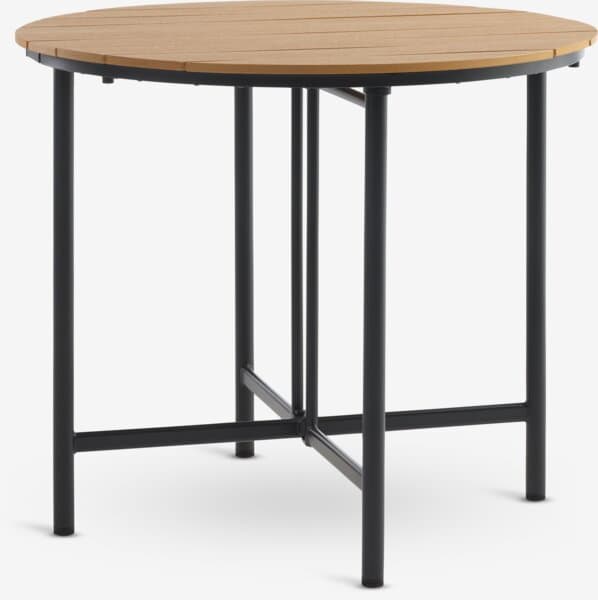 JYSK Table de jardin HOVVIG Ø90xL18/90 naturel