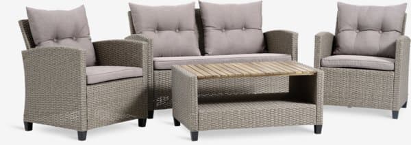 JYSK Salon de jardin VEN 4pers. naturel