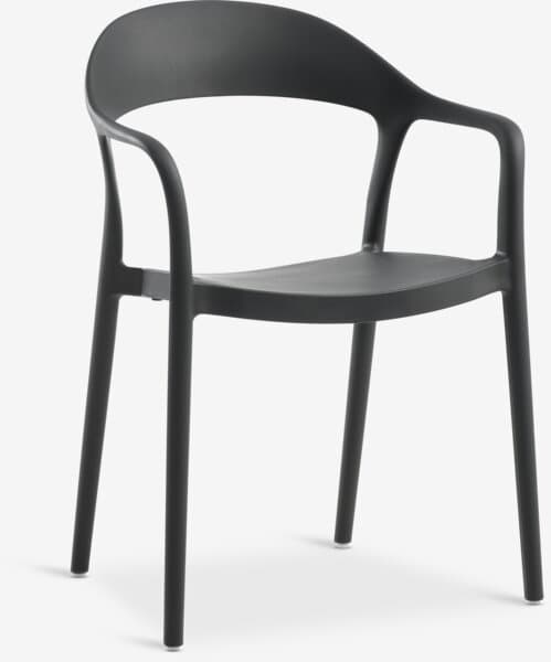 JYSK Chaise empilable NANNESTAD gris foncé