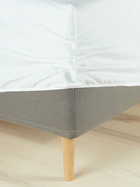 JYSK Drap-housse Satin TINE 90x200x35 blanc