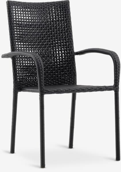 JYSK Chaise empilable FUGLEBJERG noir