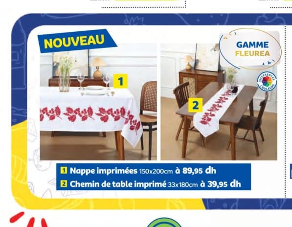 Marjane Chemin de table imprimé 33x180cm