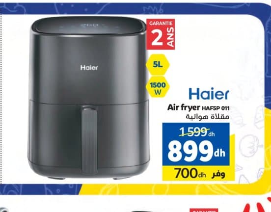 Marjane Air fryer HAIER HAFSP 011 5L