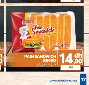 Marjane PAIN SANDWICH BIMBO X4
