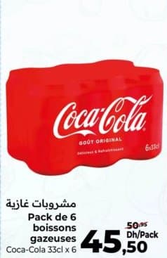 Carrefour Pack de 6 boissons gazeuses Coca-Cola
