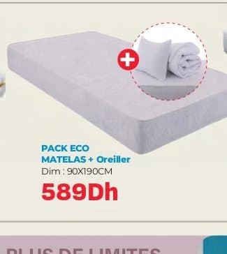 Kitea PACK ECO MATELAS + OREILLER