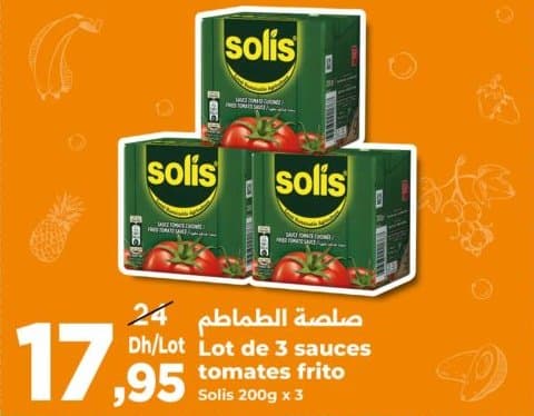 Carrefour Lot de 3 sauces tomates frito Solis chez Carrefour