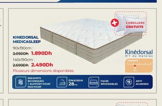 Kitea Matelas Kinedorsal Medicasleep