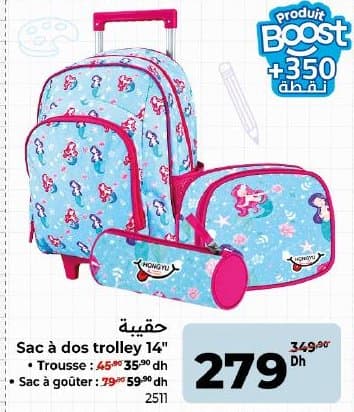 Carrefour Sac à dos trolley 14"