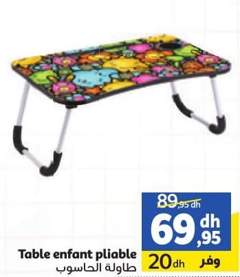 Marjane Table enfant pliable