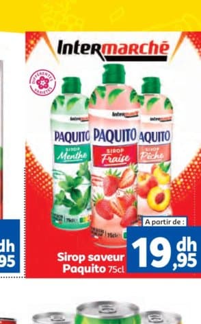 Marjane Sirop saveur Paquito 75cl
