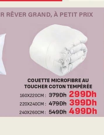 Kitea Couette microfibre au toucher coton tempérée
