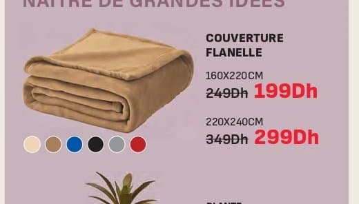 Kitea Couverture flanelle chez Kitea