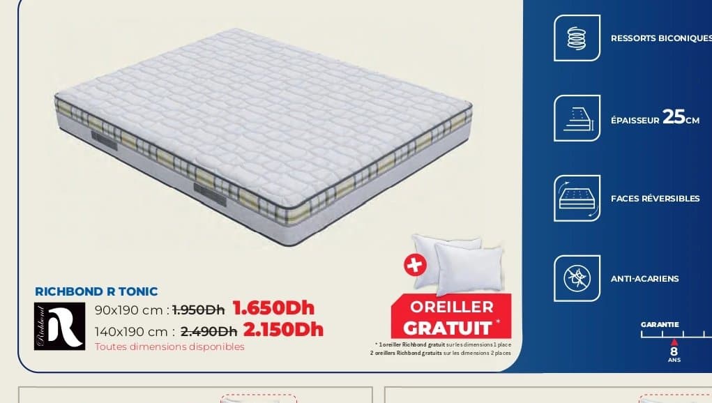 Kitea Matelas Richbond R Tonic