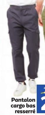 Pantalon Marjane cargo bas resserré (gris)