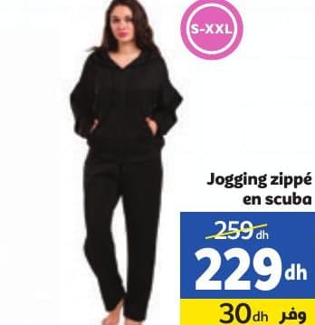 Marjane Jogging zippé en scuba