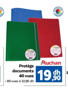 Marjane Protège documents 40 vues Auchan