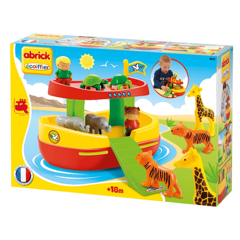 Toys and Kids BATEAU ARCHE DE NOE AVEC COUPLES D'ANIMAUX ABRICK
