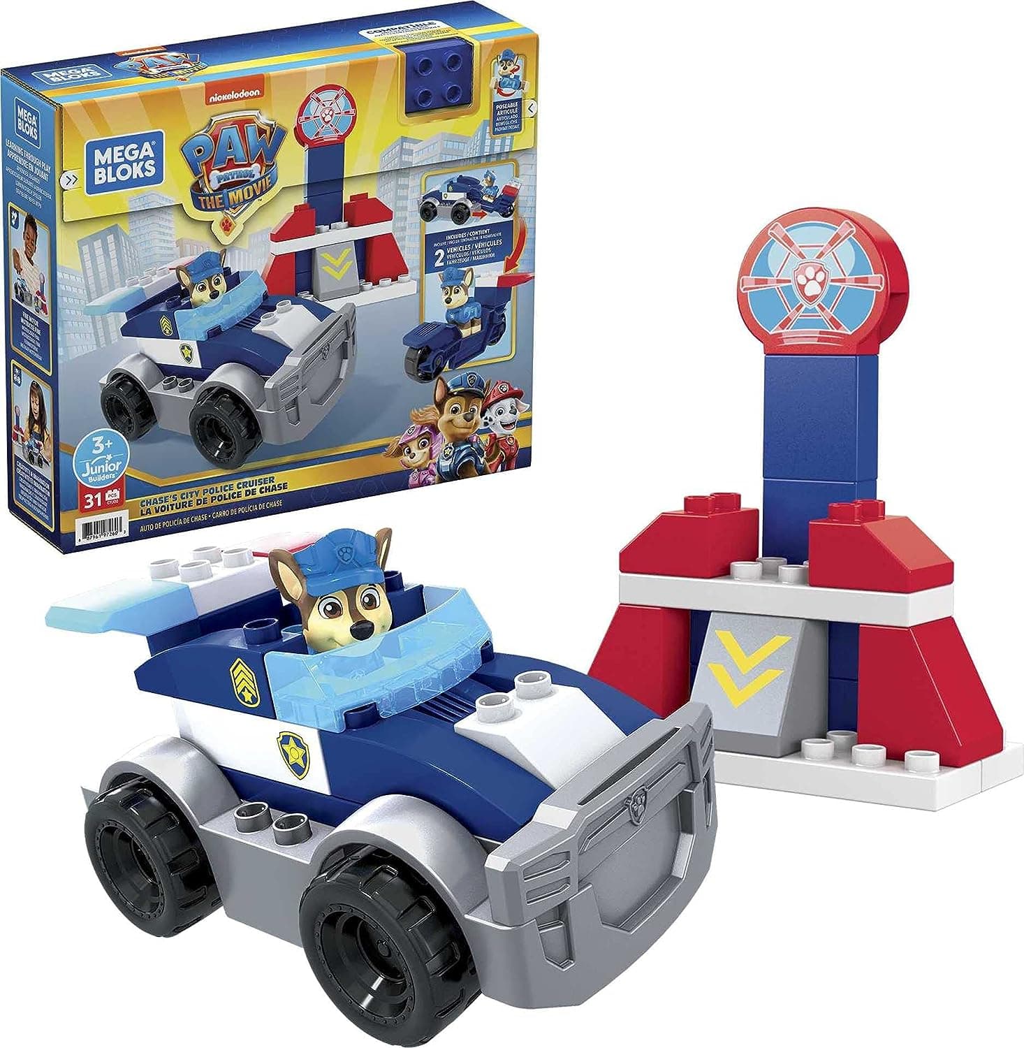 Toys and Kids MEGA BLOCKS PAT'PATROUILLE VÉHICULE DE POLICE