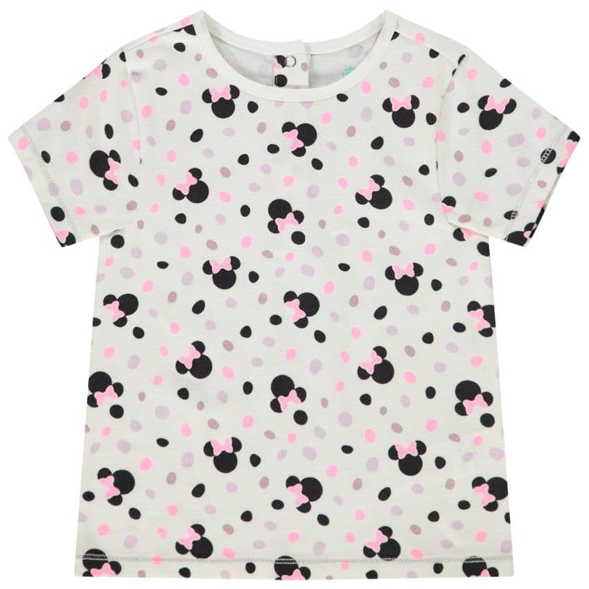 Orchestra T-shirt manches courtes Minnie Disney pour bébé fille - Ecru - 3 mois - T-shirt, polo, sous pull - Bébé fille chez Orchestra
