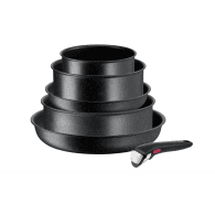 Batterie De Cuisine Tefal Ingenio 6p Blackstone Noir chez Electro Bousfiha