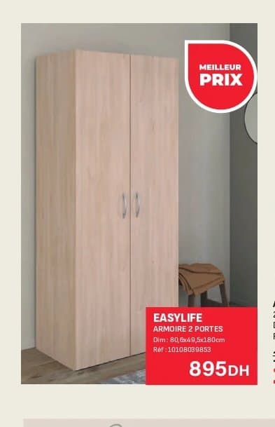 Kitea Armoire 2 portes Easylife chez Kitea