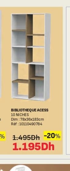 Kitea Bibliothèque 10 niches Acess chez Kitea