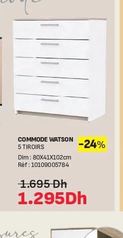 Kitea Commode 5 tiroirs Watson chez Kitea