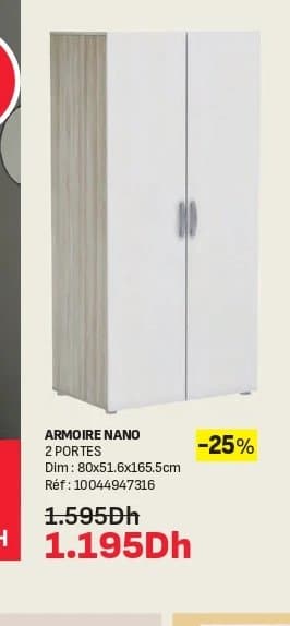 Kitea Armoire 2 portes Nano chez Kitea