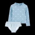 Maillot De Bain 2 Pièces Anti-uv Bébé Fille Carter's - Bleu Ciel chez Wlidaty