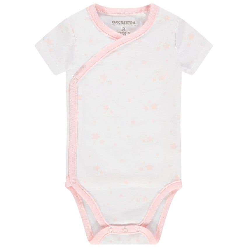 Orchestra Body Manches Courtes En Coton Bio À Étoiles All-over - Blanc - Prématuré - Body - Bébé Fil chez Orchestra