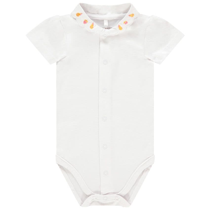 Orchestra Body manches courtes à col brodé - Blanc - Naissance - Body - Bébé fille chez Orchestra
