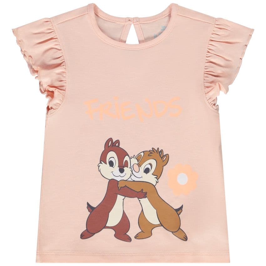 Orchestra T-shirt Manches Courtes Volantées Tic & Tac Disney Pour Bébé Fille - Rose - 3 Mois - T-shi chez Orchestra