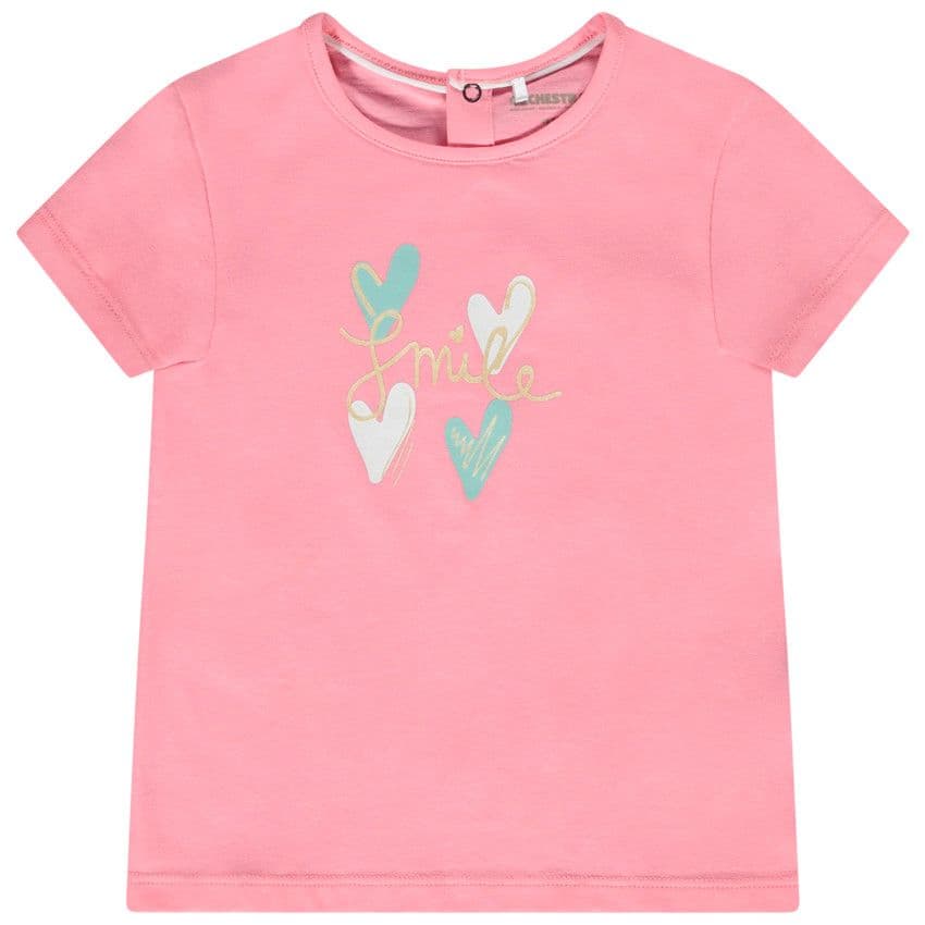 Orchestra T-shirt Manches Courtes En Jersey Print Fantaisie Pour Bébé Fille - Rose - 3 Mois - T-shir chez Orchestra